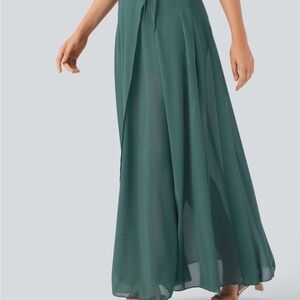 Green Halara Chiffon Maxi Skirt - Women